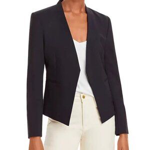 Theory Lanai Edition Collarless Blazer Black Wool Jacket Size 0